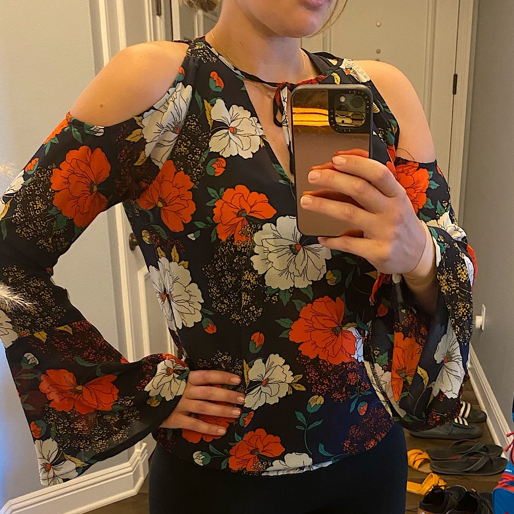 Floral Cut Out Top